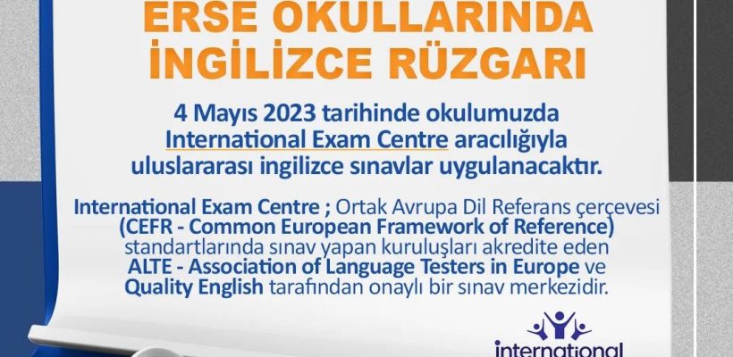 We are holding IEC ESOL Young Lerners Exams via İnternational Exam Center on 4th May 2023 in our school.